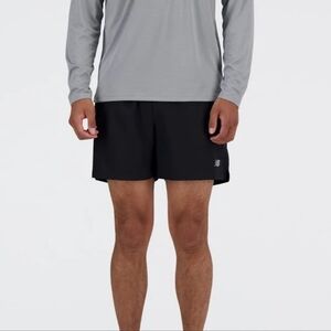 NWT New Balance Accelerate 5" Lined Running Shorts Black Size Large MS41290